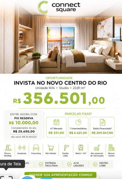 Apartamento à venda com 1 quarto, 1 suíte e 21m² no Centro, Rio de Janeiro (RJ) — foto 9 de 21