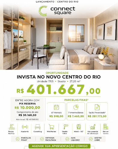 Apartamento à venda com 1 quarto, 1 suíte e 21m² no Centro, Rio de Janeiro (RJ) — foto 10 de 21