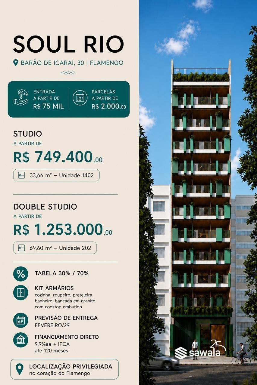 Apartamento à venda com 1 quarto, 1 suíte e 21m² no Centro, Rio de Janeiro (RJ) — foto 19 de 21